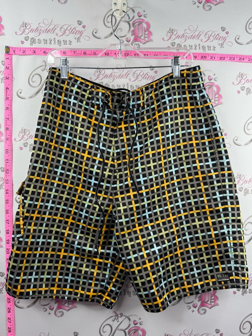 KREWE shorts pool swim Black Plaid Swim Shorts grey green orange Light Blue Grid